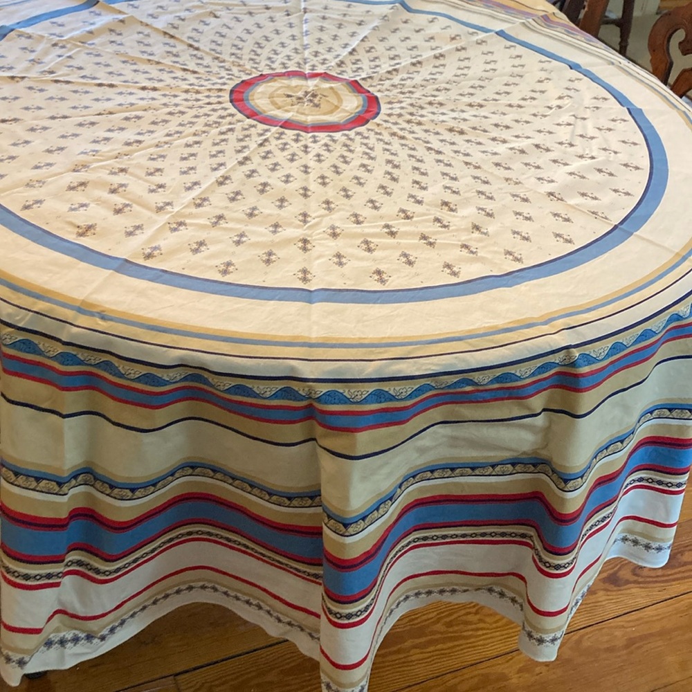 Vent du Sud France coated round tablecloth